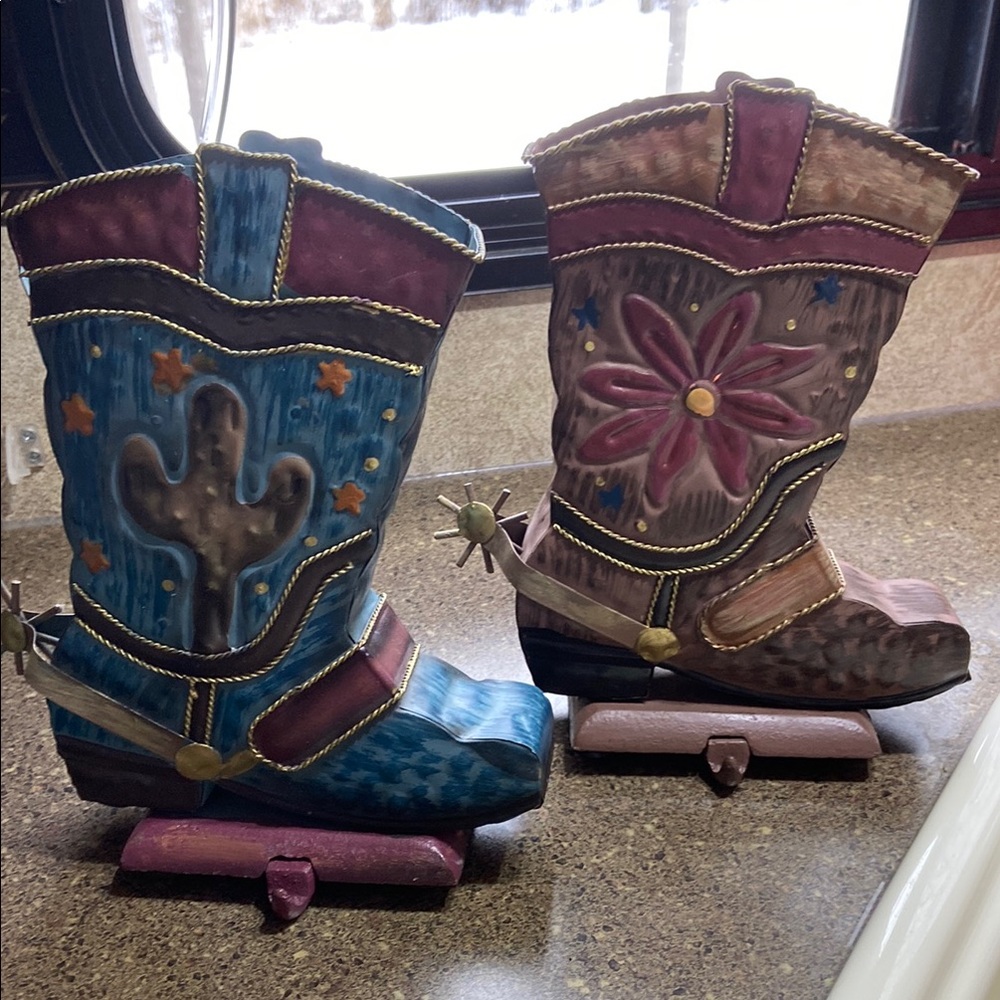 Western Boot Bookends - Multicolor